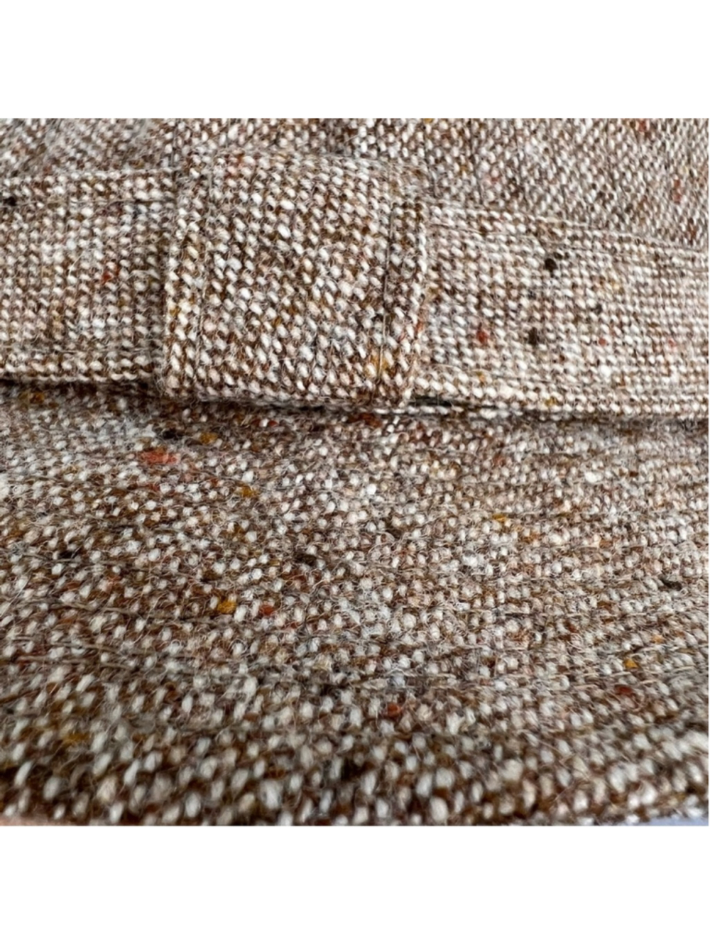 Vintage 70s Biltmore union made tan brown wool blend tweed fedora grandpa hat L - Picture 9 of 13